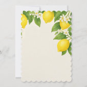 Invitation Aquarelle de citron 25e anniversaire Mariage (Dos)