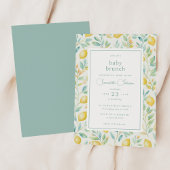 Invitation Aquarelle de citron Bébé Brunch Baby shower élégan