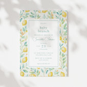 Invitation Aquarelle de citron Bébé Brunch Baby shower élégan