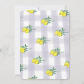 Invitation Aquarelle de citron rustique Citrus Baby shower de (Dos)