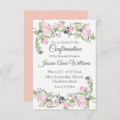 Invitation Aquarelle de confirmation (Devant / Derrière)