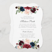 Invitation Aquarelle de confirmation Floral (Devant / Derrière)