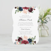 Invitation Aquarelle de confirmation Floral (Debout devant)