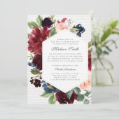 Invitation Aquarelle de confirmation Floral (Debout devant)