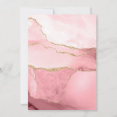 Invitation Aquarelle de couleur or rose pâle Elegant Mariage  (Dos)