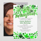 Invitation Aquarelle de coup d'anniversaire du jour de St (Devant / Derrière)