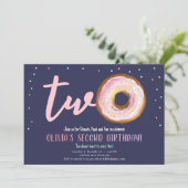 Invitation Aquarelle de Donut deux filles douces deuxième ann (Debout devant)