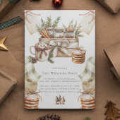 Invitation Aquarelle de fête cadeau de Noël