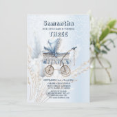 Invitation Aquarelle de fête d'anniversaire classique pousset (Debout devant)