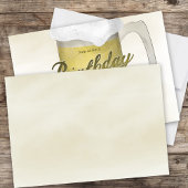 Invitation Aquarelle de fête d'anniversaire Golden Frosty Biè