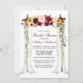 Invitation Aquarelle de Fête des mariées à canopée florale mi (Devant)