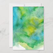 Invitation Aquarelle de Fête des mariées d'ananas tropicale (Dos)