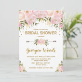 Invitation Aquarelle de Fête des mariées d'or bleu (Debout devant)