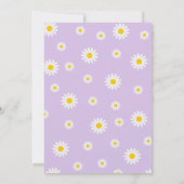 Invitation Aquarelle de Fleur Chamomile violet premier annive (Dos)