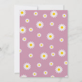 Invitation Aquarelle de Fleur Chamomille Rouge Premier annive (Dos)