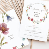 Invitation aquarelle de fleurs sauvages