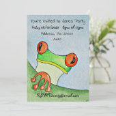 Invitation Aquarelle de grenouille (Debout devant)