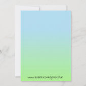 Invitation Aquarelle de grenouille (Dos)