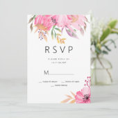 Invitation Aquarelle de jardin botanique floral RSVP (Debout devant)