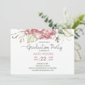 Invitation Aquarelle de la fête de graduation Floral (Debout devant)