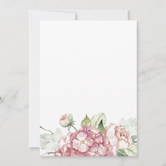 Invitation Aquarelle de la fête de graduation Floral (Dos)