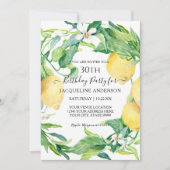 Invitation Aquarelle de la feuille de citron 30e anniversaire (Devant)