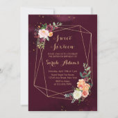 Invitation Aquarelle de la flore rousse de Bourgogne moderne  (Devant)