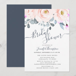 Invitation Aquarelle de la marine floue et fumée Fête des mar