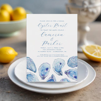 Invitation Aquarelle de la partie de l'engagement Décontracté