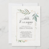 Invitation Aquarelle de la partie de retraite surprise Floral (Devant)