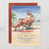 Invitation Aquarelle de la plage de Santa Claus (Devant / Derrière)