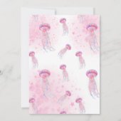 Invitation Aquarelle de la queue de sirène Anniversaire sous  (Dos)