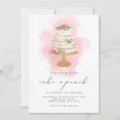 Invitation Aquarelle de la réception mariage Cake & Punch (Devant)