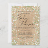 Invitation Aquarelle de la respiration du bébé Baby shower de (Devant)