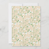 Invitation Aquarelle de la respiration du bébé Fête des marié (Dos)