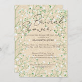 Invitation Aquarelle de la respiration du bébé Fête des marié (Devant / Derrière)