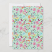 Invitation Aquarelle de la Sainte Communion Fleur sauvage Fol (Dos)