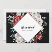 Invitation Aquarelle de l'amande de corail Floral Réservé (Devant)