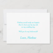 Invitation Aquarelle de l'écorce, tu seras ma servante (Dos)