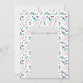 Invitation Aquarelle de libellule pourpre Budget Mariage flor (Dos)