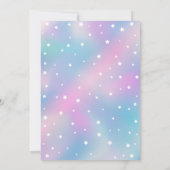 Invitation Aquarelle de licorne douce Baby shower floral (Dos)