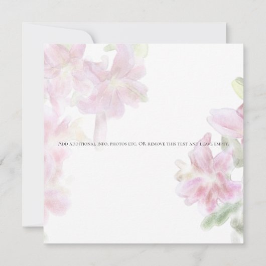 Invitation Aquarelle de lis d'astronome (Dos)