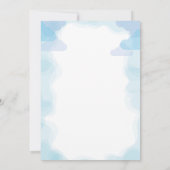 Invitation Aquarelle de lune d'argent bleu islamique Aqiqa Aq (Dos)