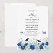 Invitation aquarelle de mariage (Devant / Derrière)