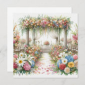 Invitation aquarelle de mariage (Devant / Derrière)