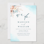 Invitation Aquarelle de mariage de plage (Devant)