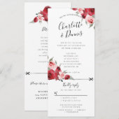 Invitation Aquarelle de mariage floral invite rsvp attaché (Devant / Derrière)