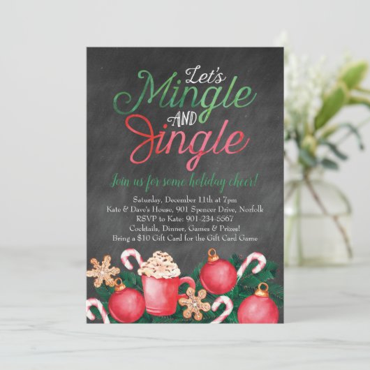 Invitation Aquarelle de Mingle et Jingle (Debout devant)