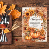 Invitation Aquarelle de moisson Splendor Thanksgiving