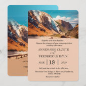 Invitation Aquarelle de montagne À feuillage persistant Maria (Devant / Derrière)